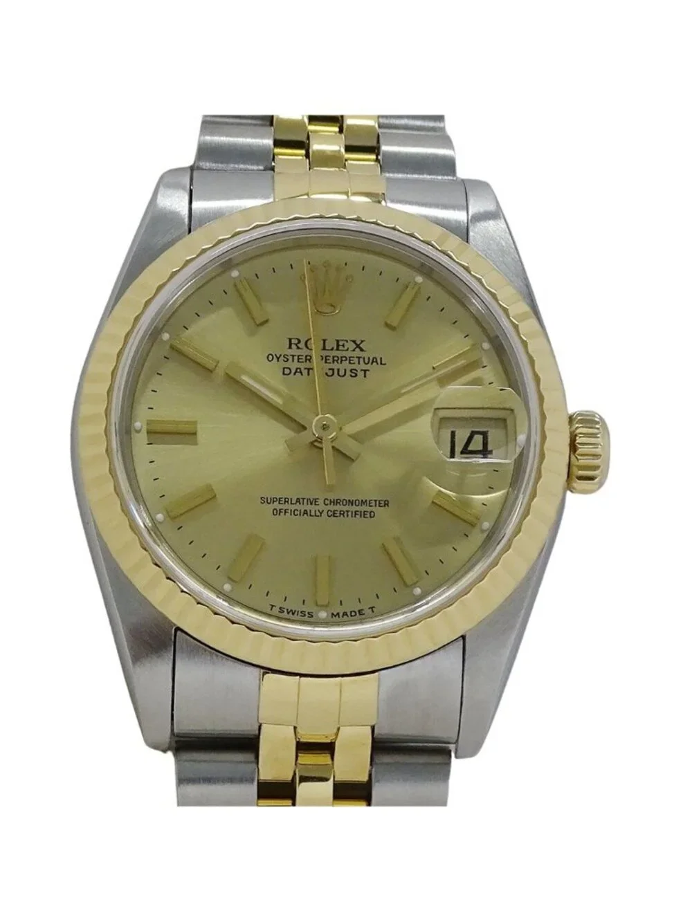 Rolex Datejust Number Watch Boys Automatic Winding at Stainless Steel Gold YG